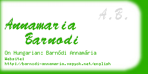 annamaria barnodi business card