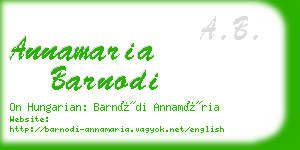 annamaria barnodi business card